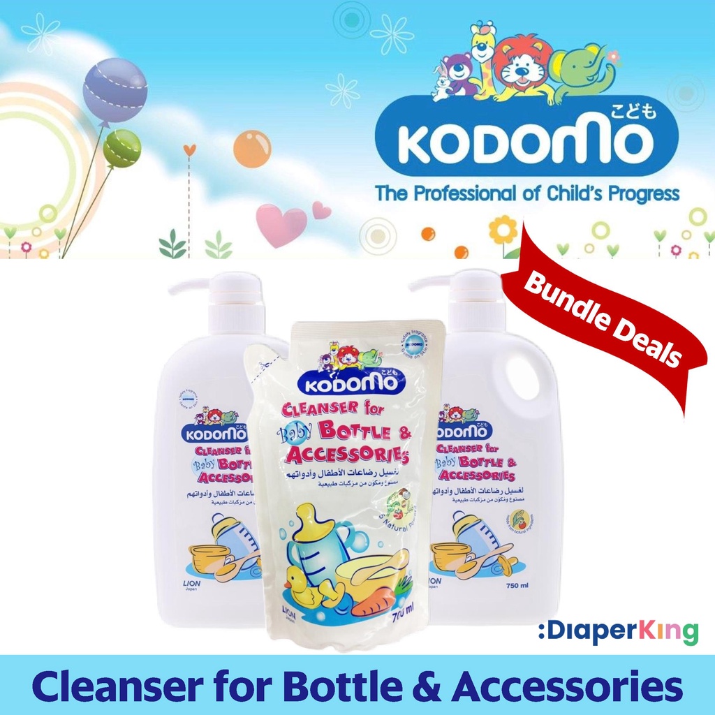 Kodomo Cleanser for Baby Bottles and Accessories, 750ml Bottle / 700ml
