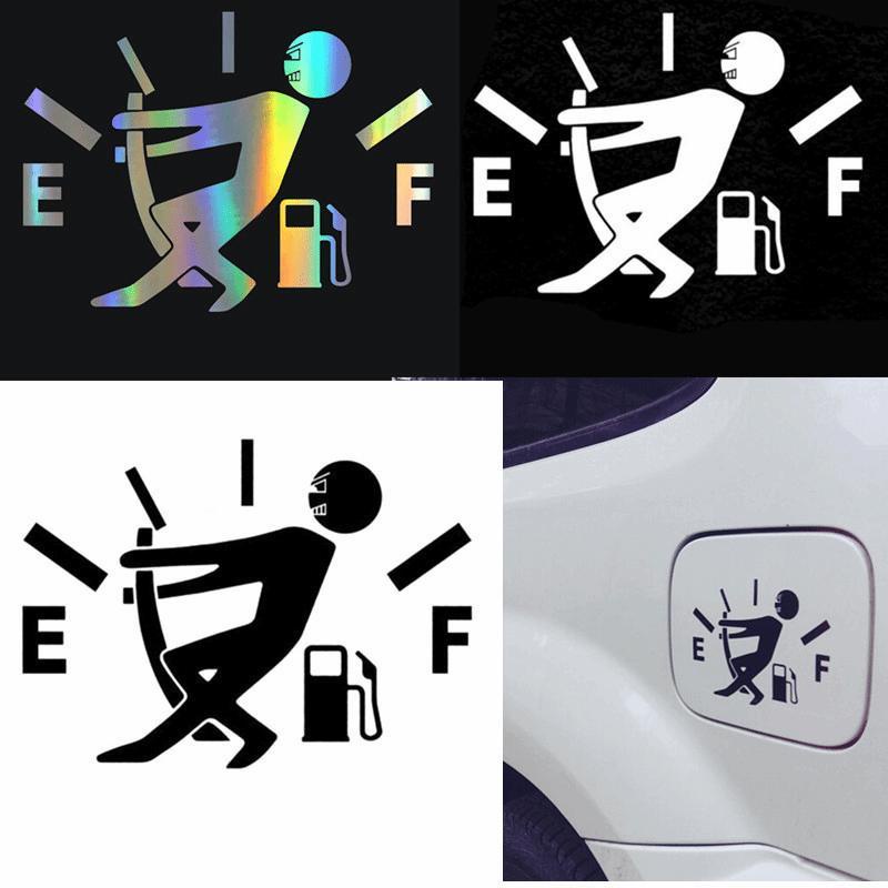 Gas Consumption Car Stickers Decal Car Fuel Gauge Funny Car Sticker ...
