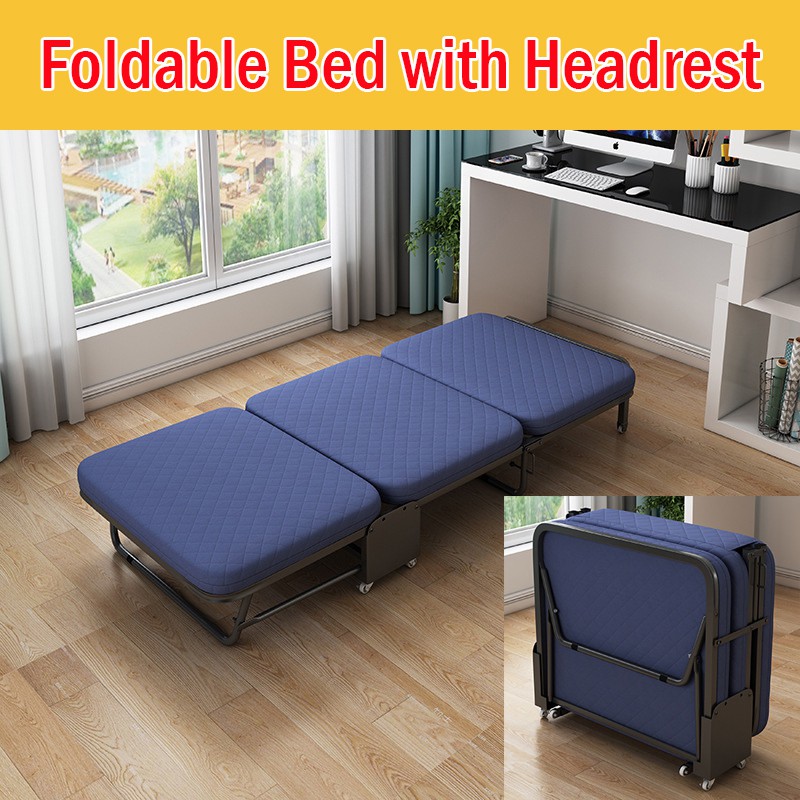 Foldable single deals bed