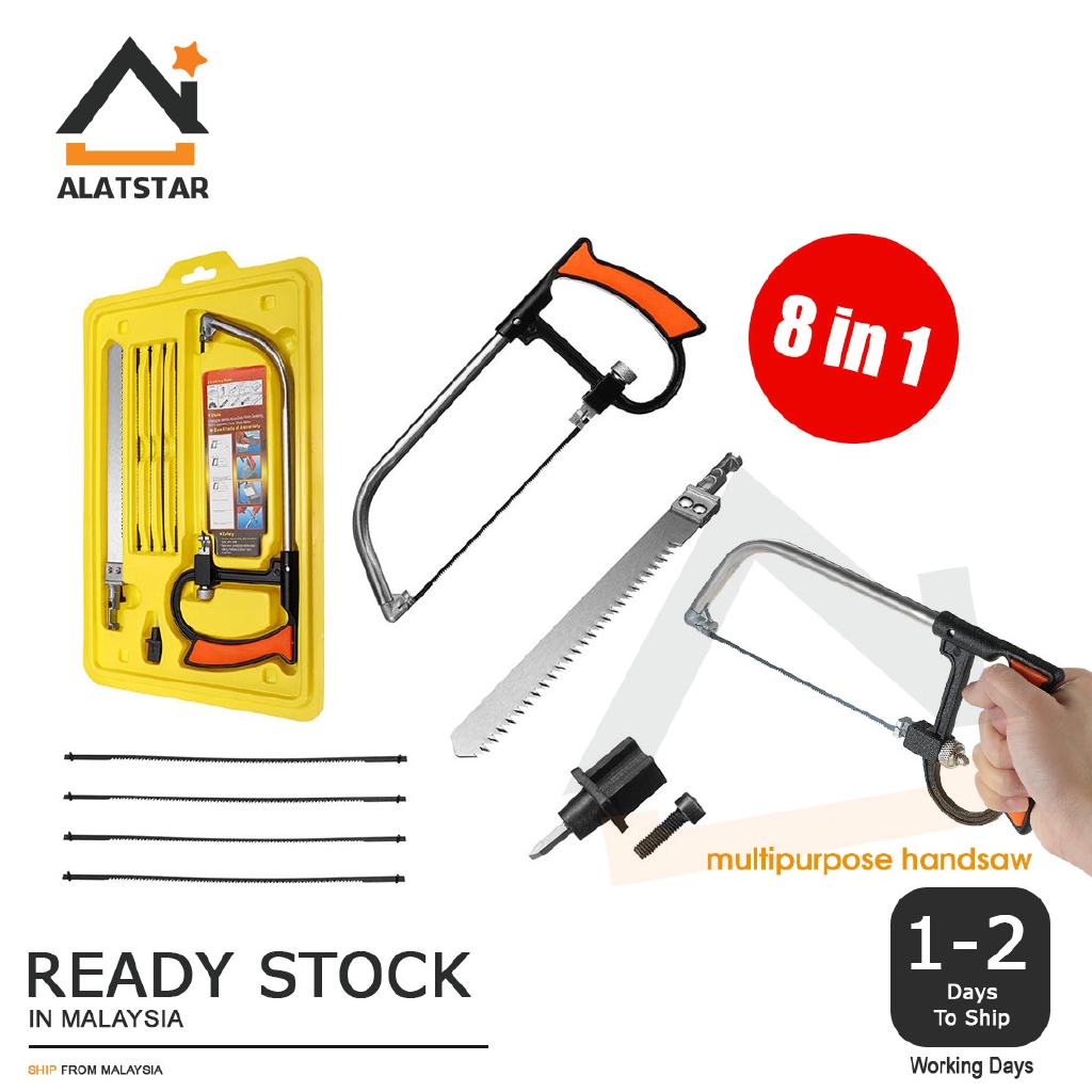 BUY Hacksaw Frame Along With 5 Saw Blades 12 Inch (Orange - View #8