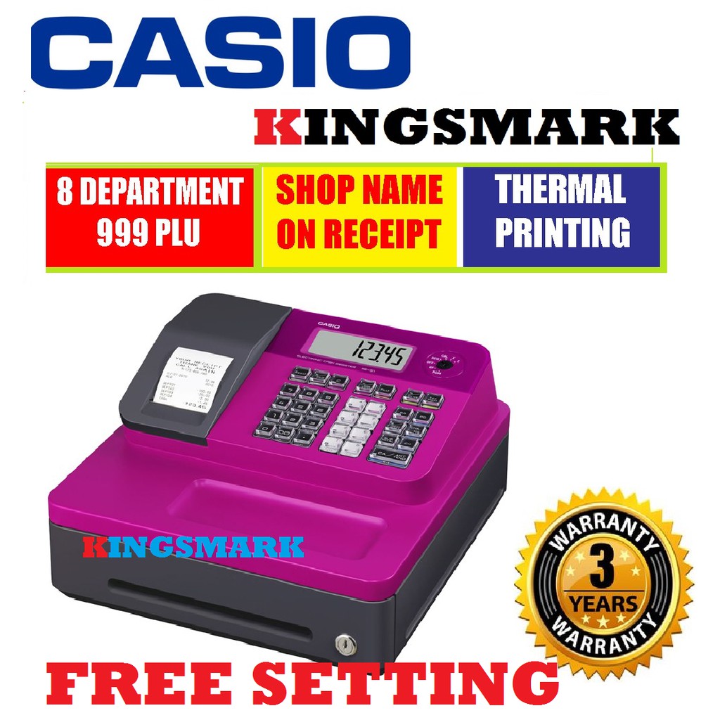 Casio pink cash shop register