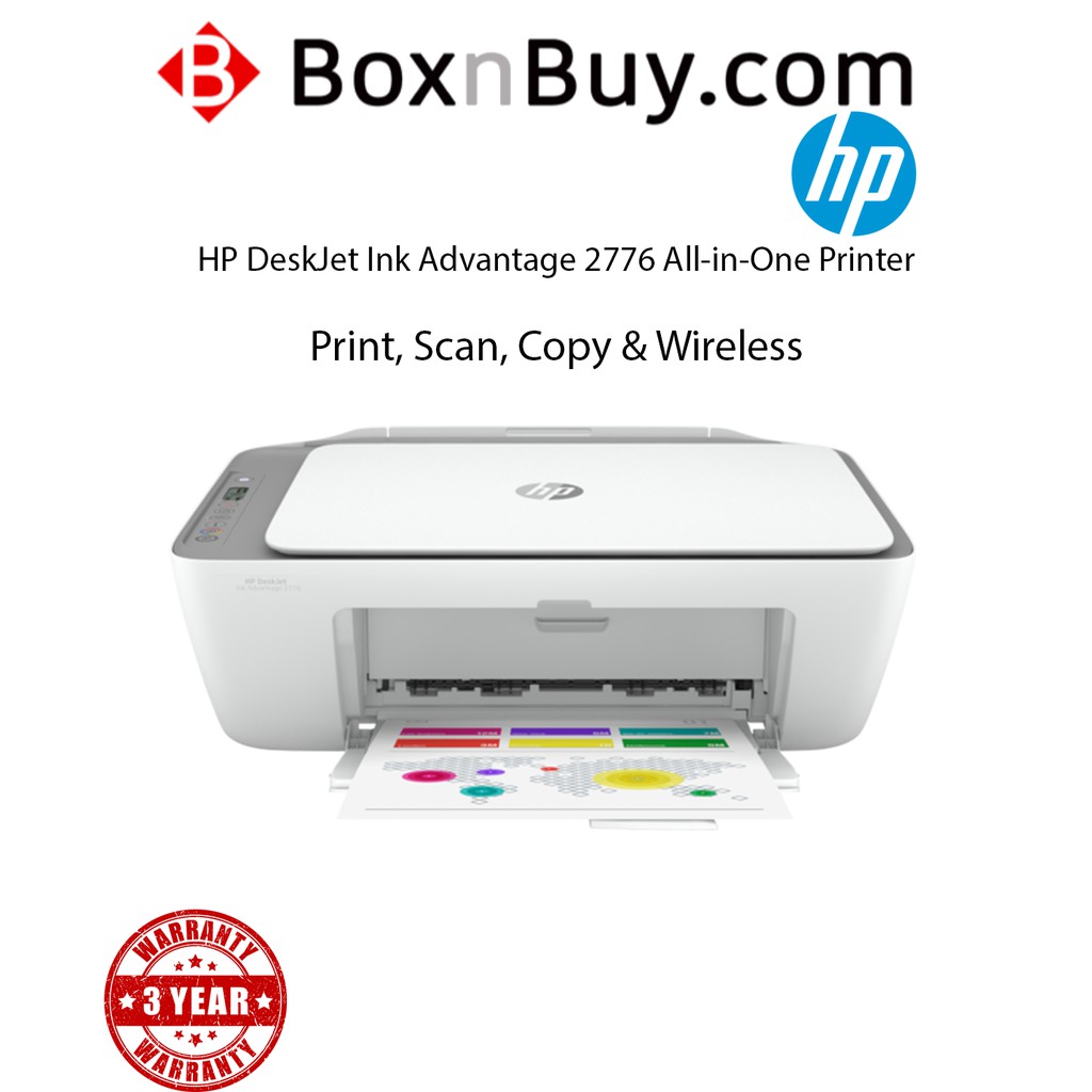 HP DeskJet Ink Advantage 2776 All-in-One Printer | Shopee Singapore