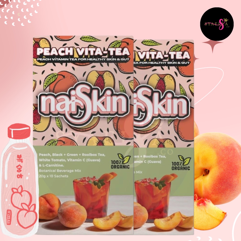 (FREE GIFT) Naiskin Peach Vita-Tea Skincare Supplement / Botanical Beverage Mix