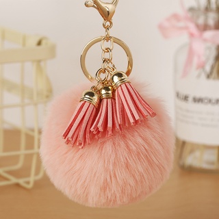 Key Chain, Pom Pom Keychain With Diamond Bear And Artificial Fur Ball For  Car Keychain, Backpack Accessories