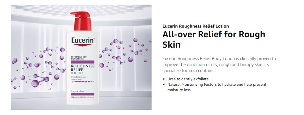 [SG] Eucerin Roughness Relief Lotion, 48 hours of hydration, For rough ...
