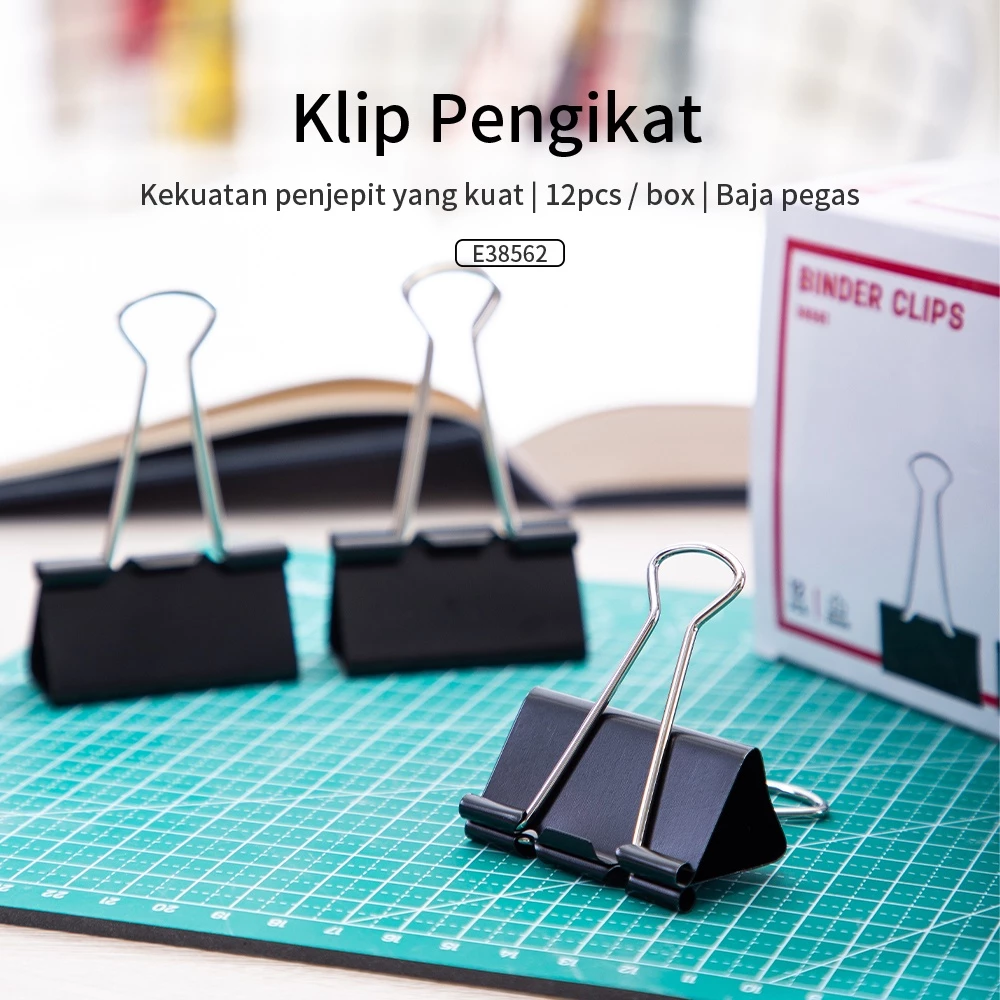 Deli Binderr Clip 41Mm bebas karat dilapisi oleh eletroforesis (200) E38562 - Gambar 2