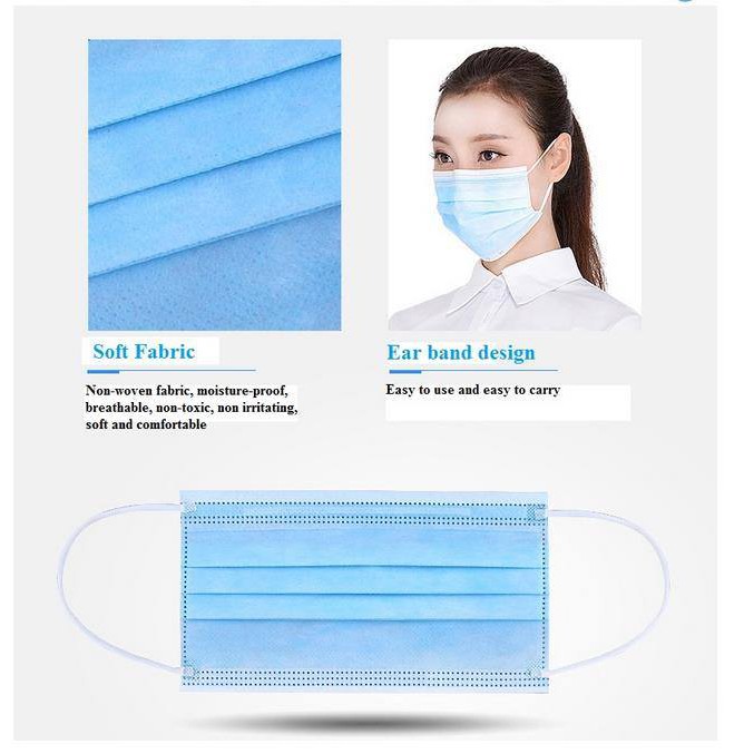 (10 pcs) 3Ply Disposable Surgical Face Mask / 3Lapis 3-Ply Topeng Muka ...