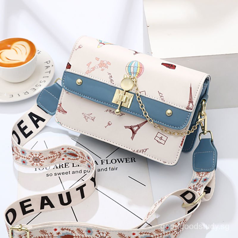 ins Sling Bag women 2021 Korean style Student Sweet girl Fashion Shoulder bag Women bag Small square bag