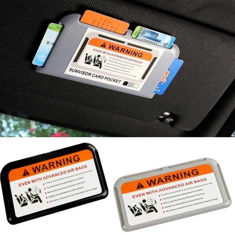 1Pcs Car Sun Visor Card Holder / Paste Type Pocket Multifunction Car Parking Card Organizer Bag / Card Car-styling IC Card Holder Sunshade Bag / Auto Accessories