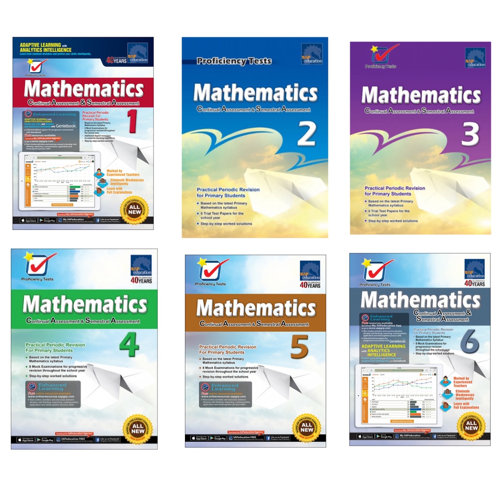 Proficiency Tests Mathematics CA & SA Book 1-6 | Revision | Primary ...