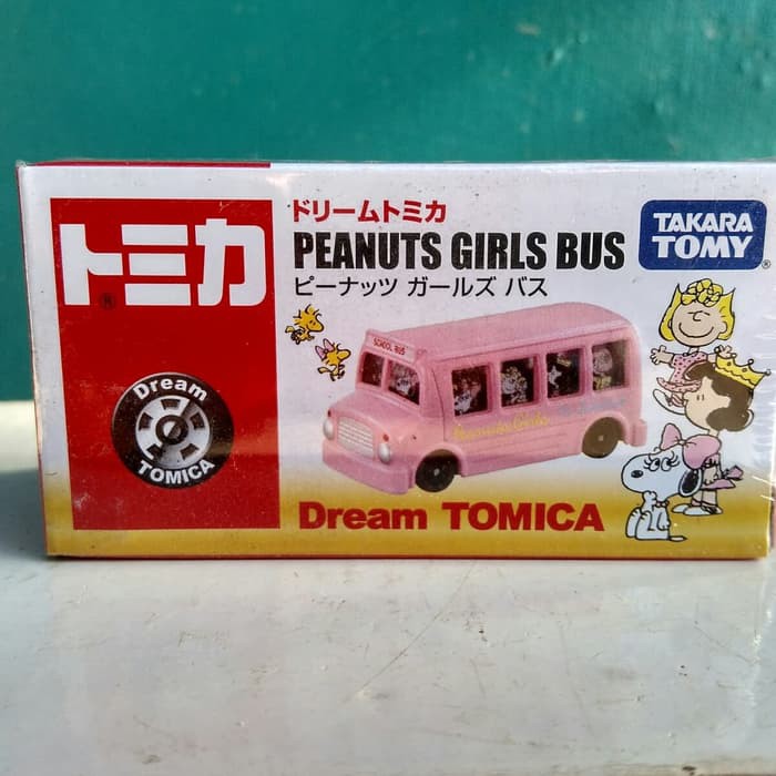 Tomica Dream cute car Peanuts Girls School Bus Diecast miniature Bus ...