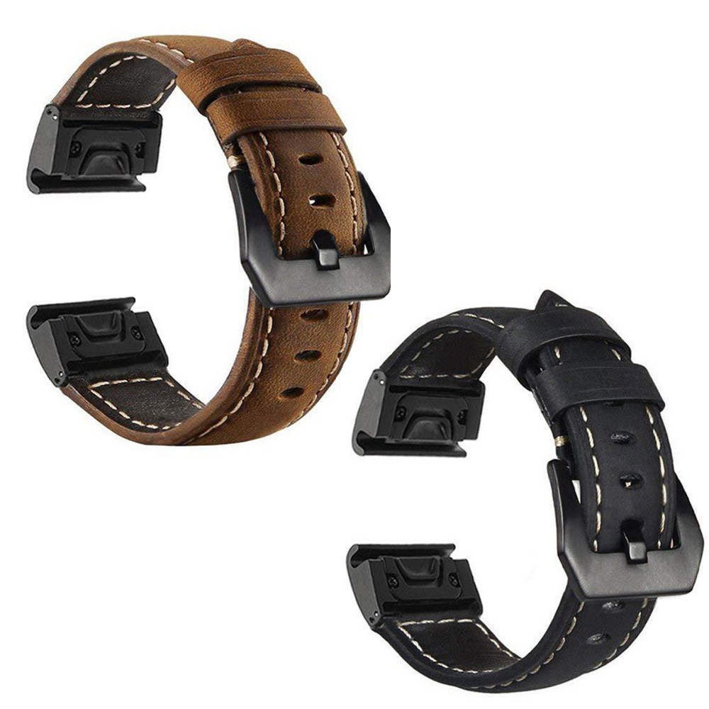 Genuine Luxury Leather Replacement Watch Strap Band For Garmin