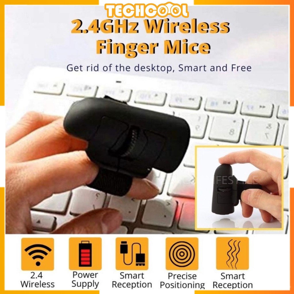 2.4GHz Wireless Finger HandHeld USB Mice Optical Mouse Lazy Mobile ...