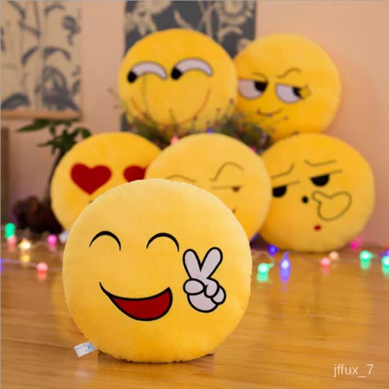 emoji teddy pillow