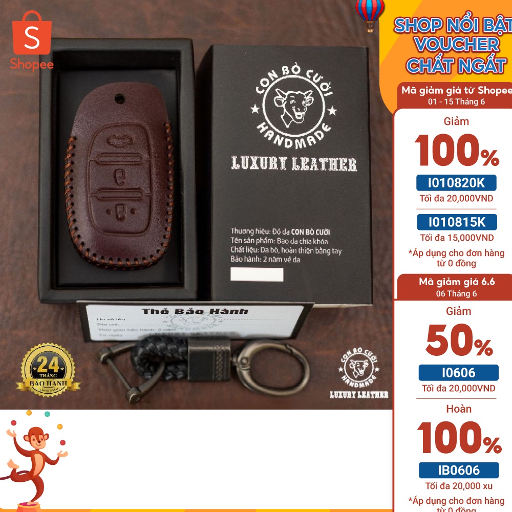 (Real Leather) Hyundai Tucson, I10, Elantra Key Holster Engraved