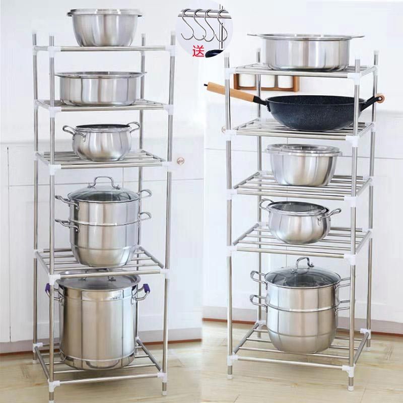 Multi-Function 1-6 layer stainless steel kitchen shelf rack pot rack ...
