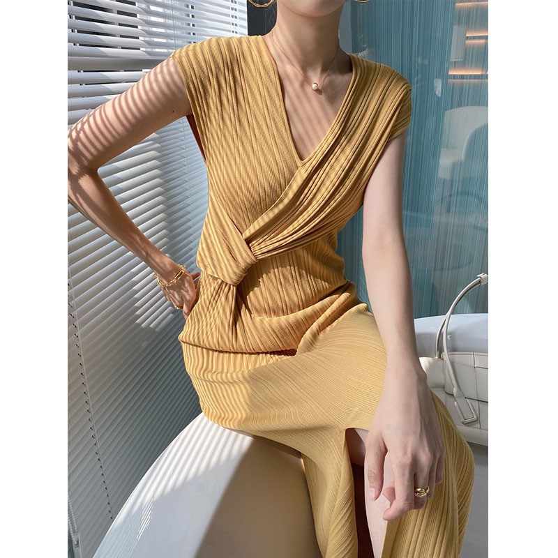 knit dress Maxi dress Classy mature style women dress | Shopee Singapore