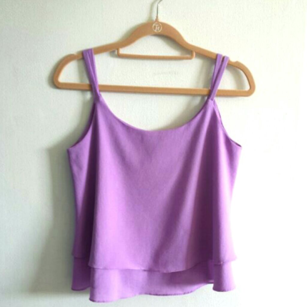 Purple spaghetti strap 2025 tank tops