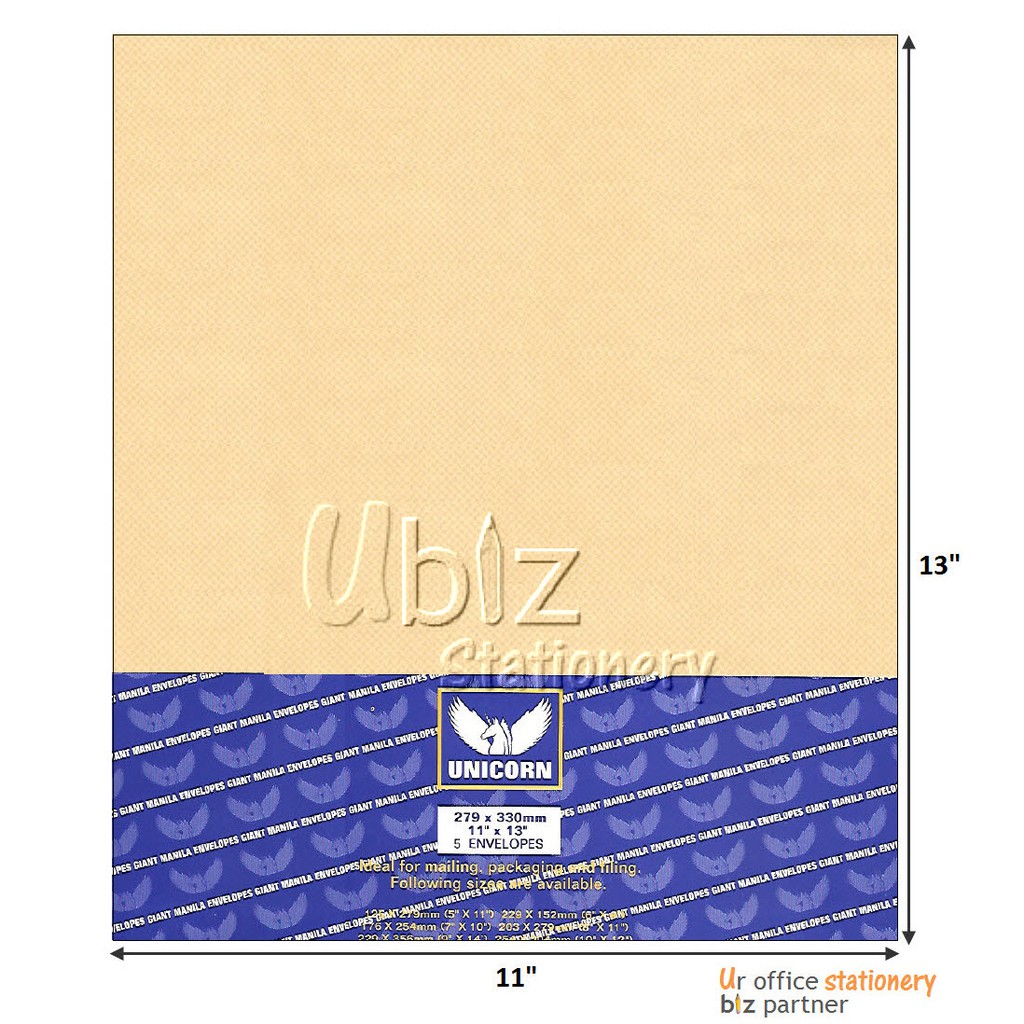 Giant Manila Envelopes 11" x 13" (5pcs) Shopee Singapore