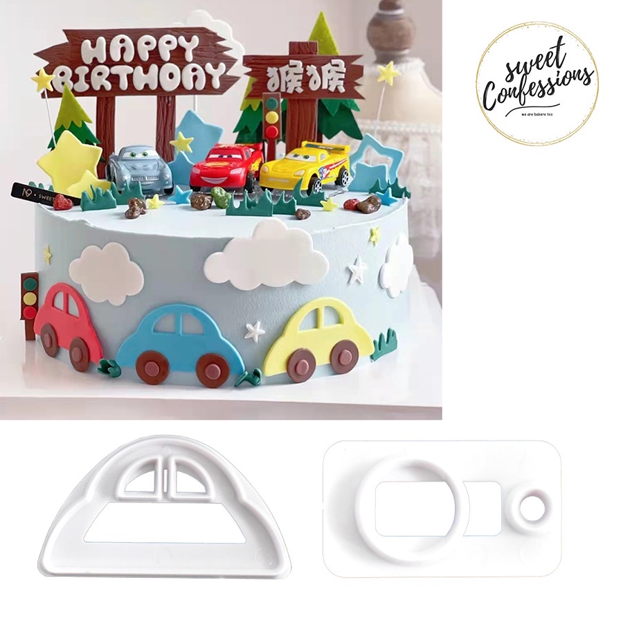 Car fondant cutter cars birthday cake transport theme vehicle cutter ...