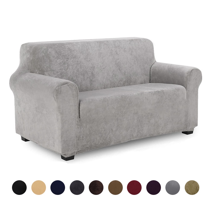 Extensible Sofa Cover Velvet Plush Couch Slipcover for Living Room