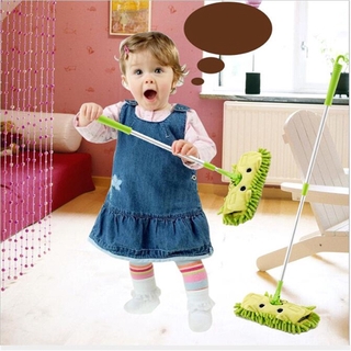 Children's Cleaning Tools Play House Mini Simulation Broom Mop Dustpan Set  Kindergarten Pretend Play Sweeping Toys Combination