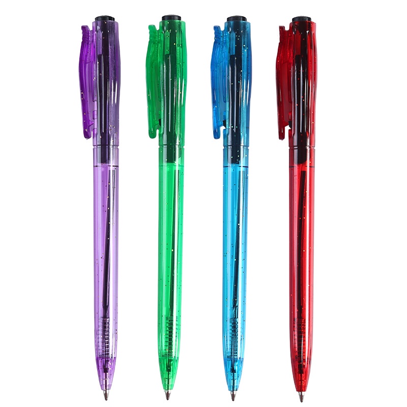 Office stationery ballpoint pen press boxed blue 0.7mm bullet point ...