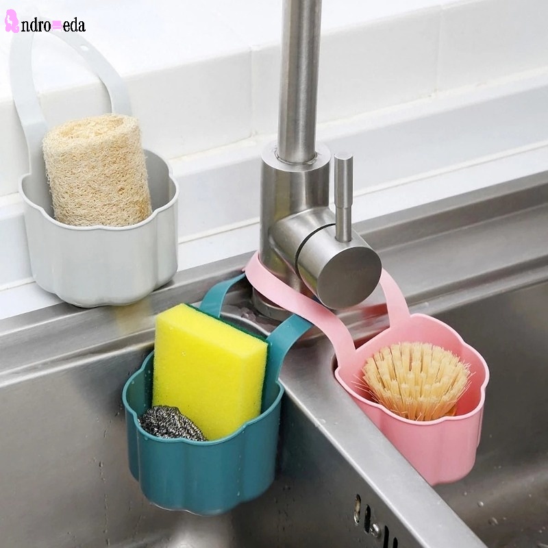 Kitchen Cleaning Sponge Rag Brush Draining Rack/ Plastic Sink Hanging ...