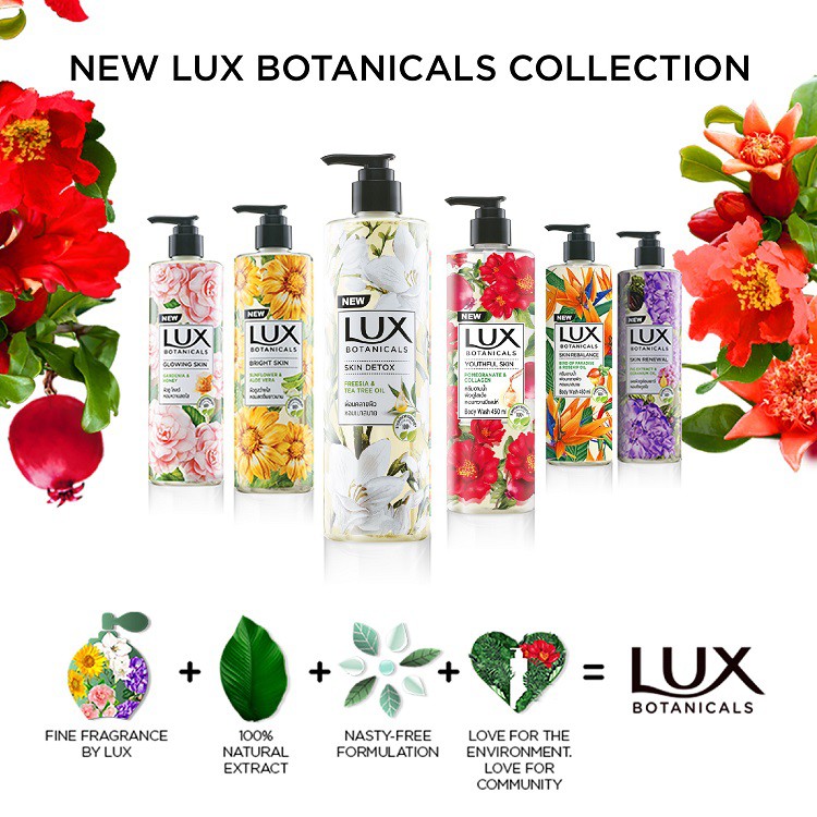 Lux LUX Botanicals Body Wash 450ml NEW Hand Wash LIMITED EDITION