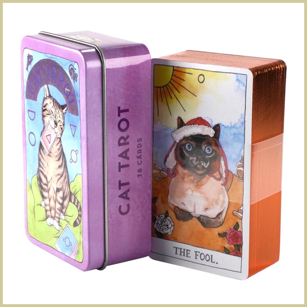 78pcs Tarot Oracle Card Mysterious Divination CAT TAROT with Guidebook ...