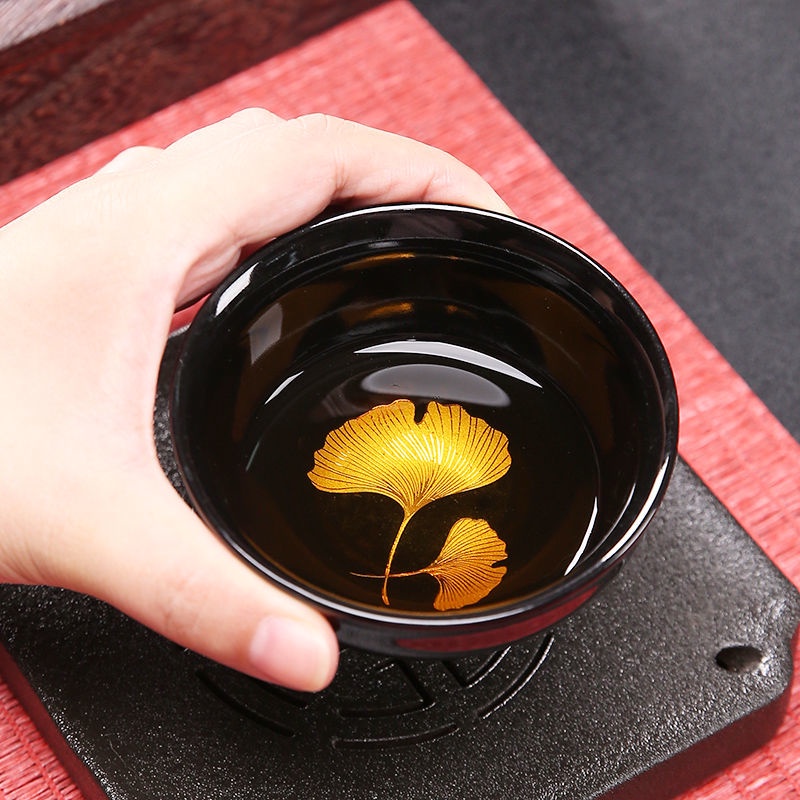 Wooden leaf Tianmu cup tea cup Master Cup wooden l木叶天目盏茶盏