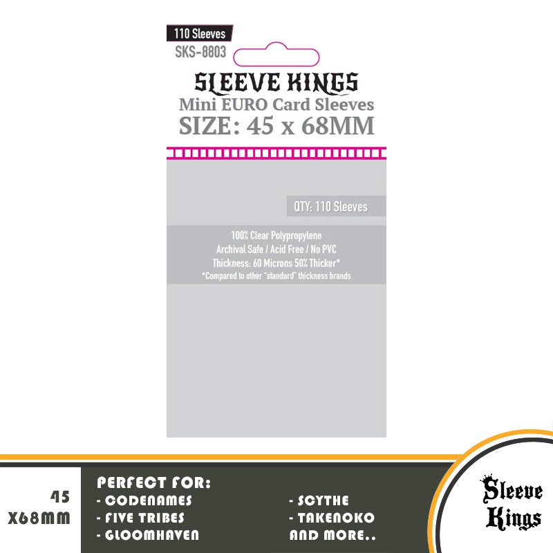 Sleeve Kings Mini Euro Card Sleeves, 45x68mm  110 Pack | Shopee Singapore