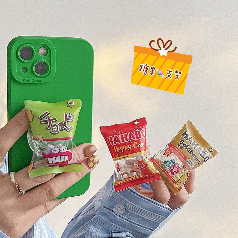 Korean INS 3D Candy Portable Phone Holder Desktop Bracket Rack Foldable Adjustable Cellphone Support Stand