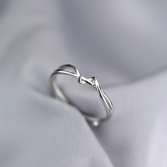 Thin Ring Line Winding 925 Plated Fashion Jewelry Rings Size Can Be Adjusted