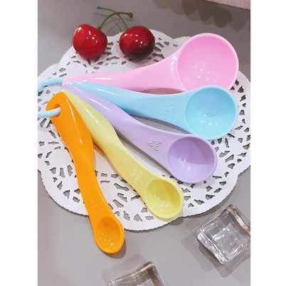 Dreamyhouse Sendok takar set 5 in 1 warna warni ukuran kue air bumbu - Gambar 3