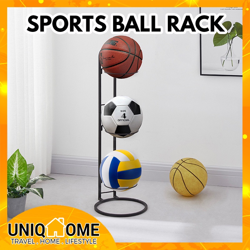 Uniqhome basketball rack football soccer ball rack storage sports rack ...