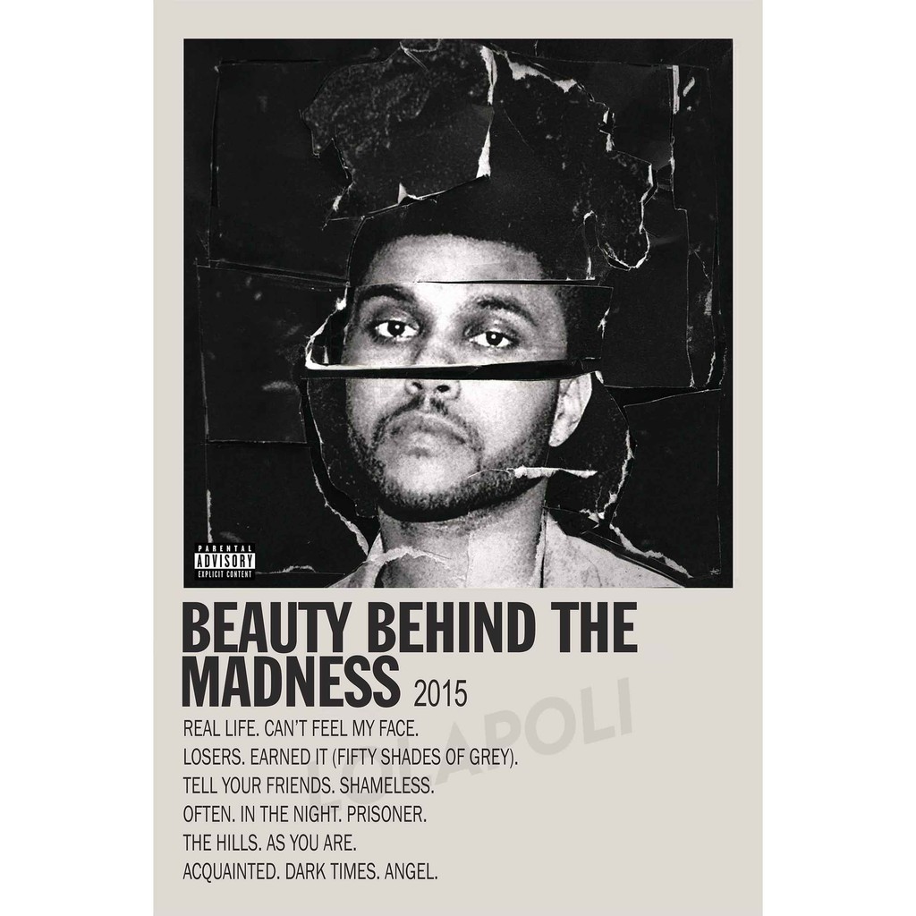 Beauty Behind The Madness Album Cover Poster - The Weeknd | Shopee ...