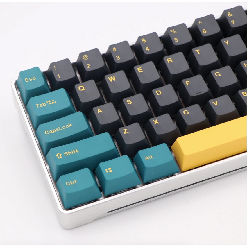 PBT 123 Keys OEM Profile Doubleshot Keycap Minimalist Mars Green Theme ...