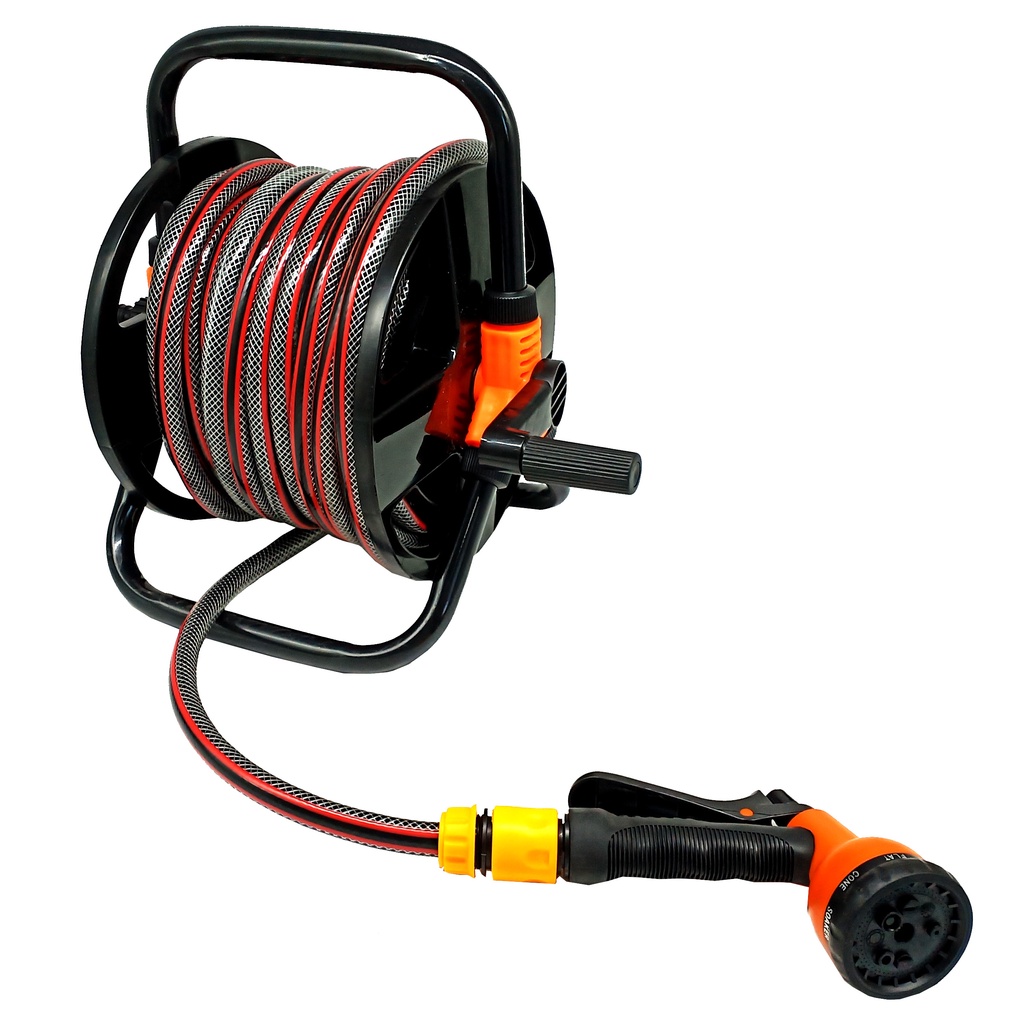 {SG In-Stock} Garden Hose Reel 20M (with pipe Connector) Handle With ...