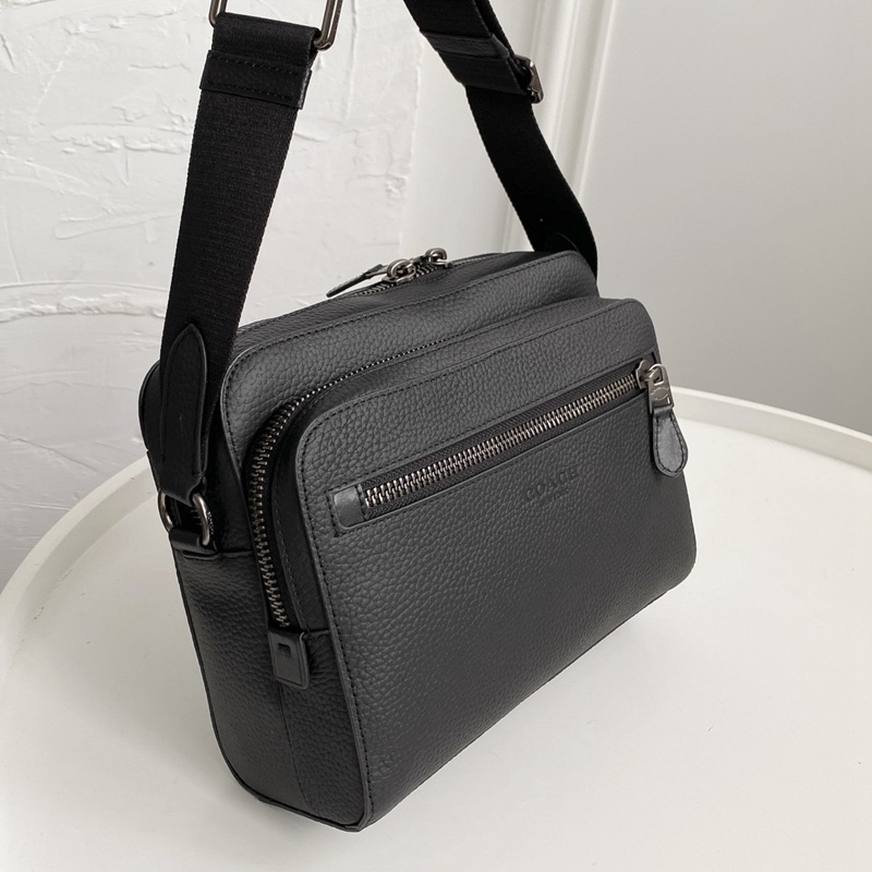 New Men's Leather Sling Bag Business Casual Messenger Bag 91485 91484 ...