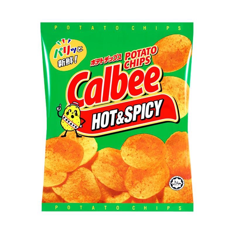 Calbee Potato Chips Hot & Spicy 72g/packet [NEW PACKAGING] Shopee