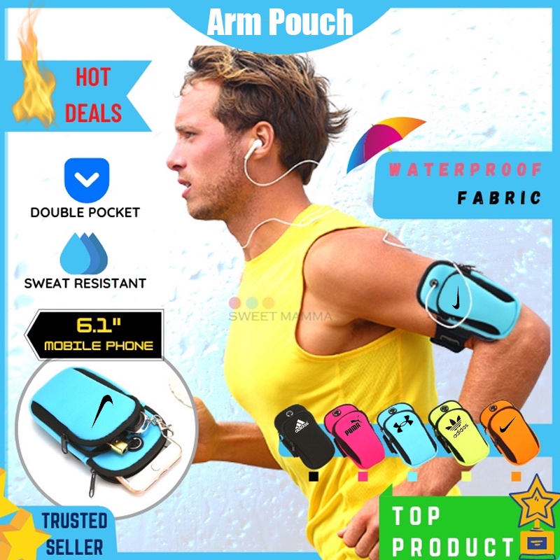 Running Phone Holder Arm Pocket For Mobile Phone Running 2-Way