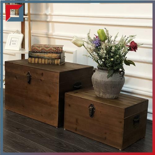 Solid wooden box store storage extra large finishing storage stool