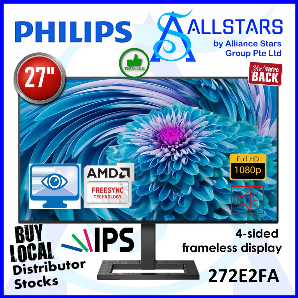 Philips 272E2FA 27 inch IPS Full HD Monitor / 75Hz /FreeSync / DP+HDMI ...