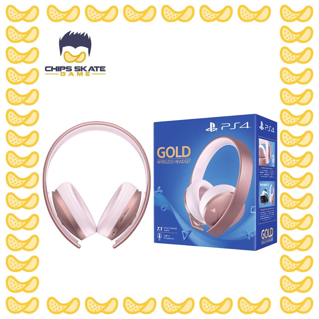 Sony PS4 Gold Wireless Headset Rose Gold Export Set Shopee