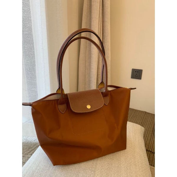 longchamp new Classic la. Pliage color caramel browm large size tote bag