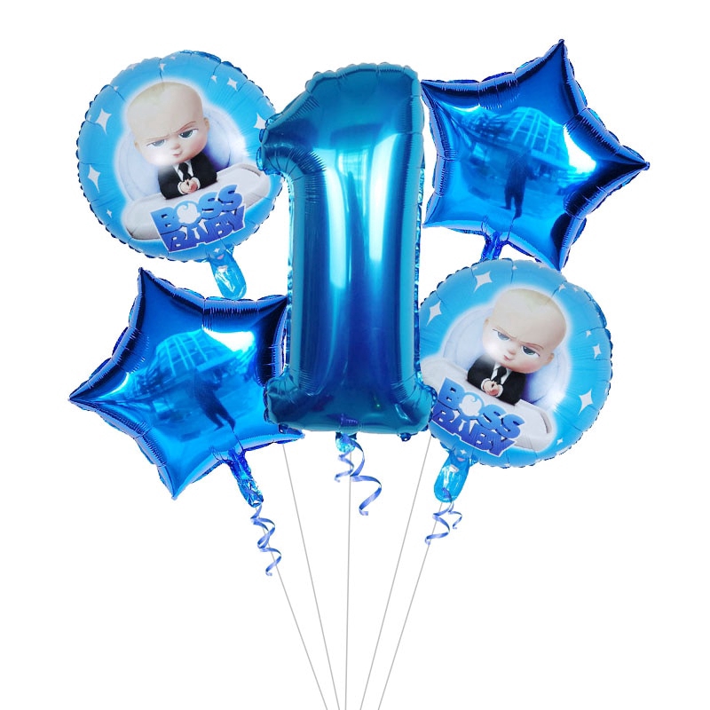 5pcs Boss Baby Balloon 30 inch Number Foil Balloons Baby Shower