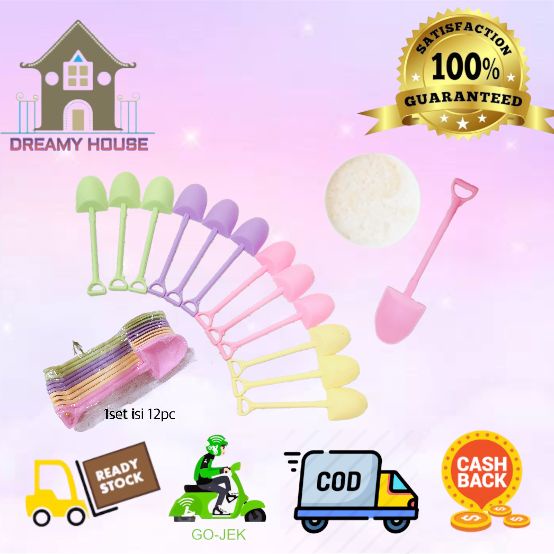 Dreamyhouse SET ISI 12pc SENDOK SEKOP BUAT CAKE PUDING KOPI GULA