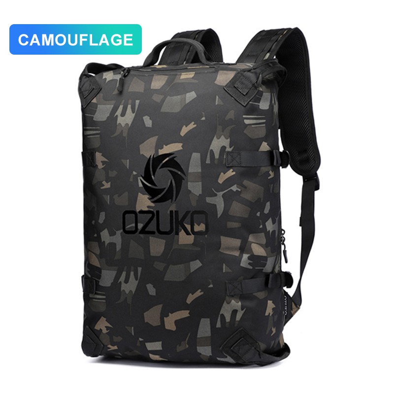 OZUKO Fashion Outdoor Motorcycle Men Backpack Large Capacity Waterproof Travel Bags Shopee Singapore