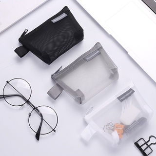 Portable Mesh Storage Bag Mini Transparent Nylon Mesh Card Bag Credit ID  Card Storage Bags Coin Purse Lipstick Key Storage Bag